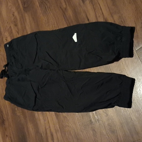 Adidas Black Sporty Track Windbreaker Jogger Belted Pants A28 - Picture 1 of 8